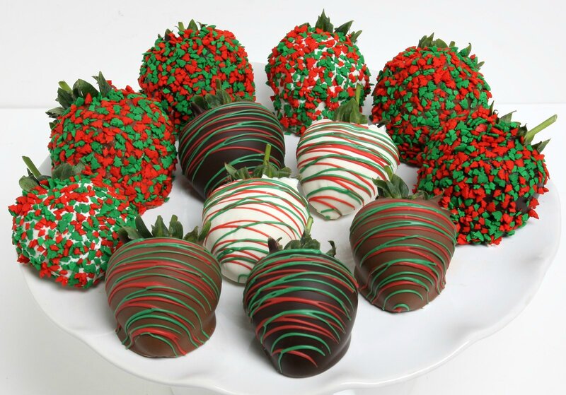 Chocolate-covered Strawberries — Red, Festive