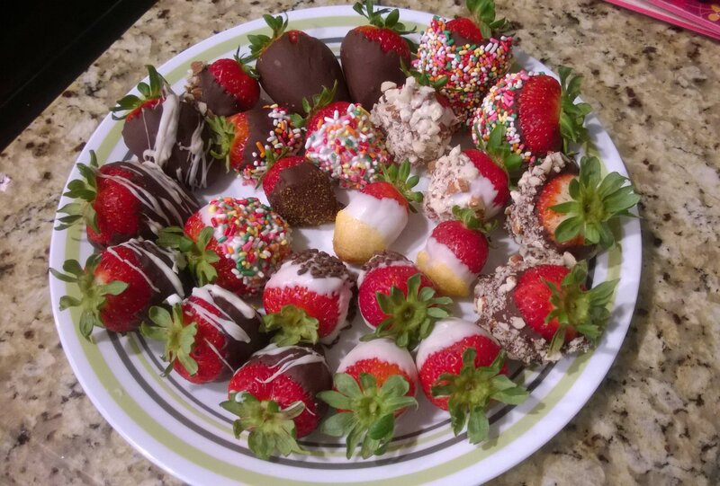 Chocolate-covered Strawberries — Red, Sweet