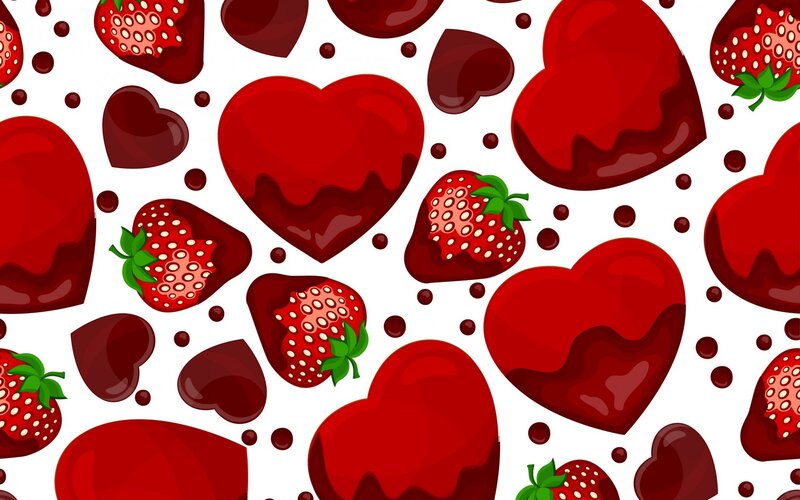 Chocolate-covered Strawberries — Red, Sweet, Vector Art