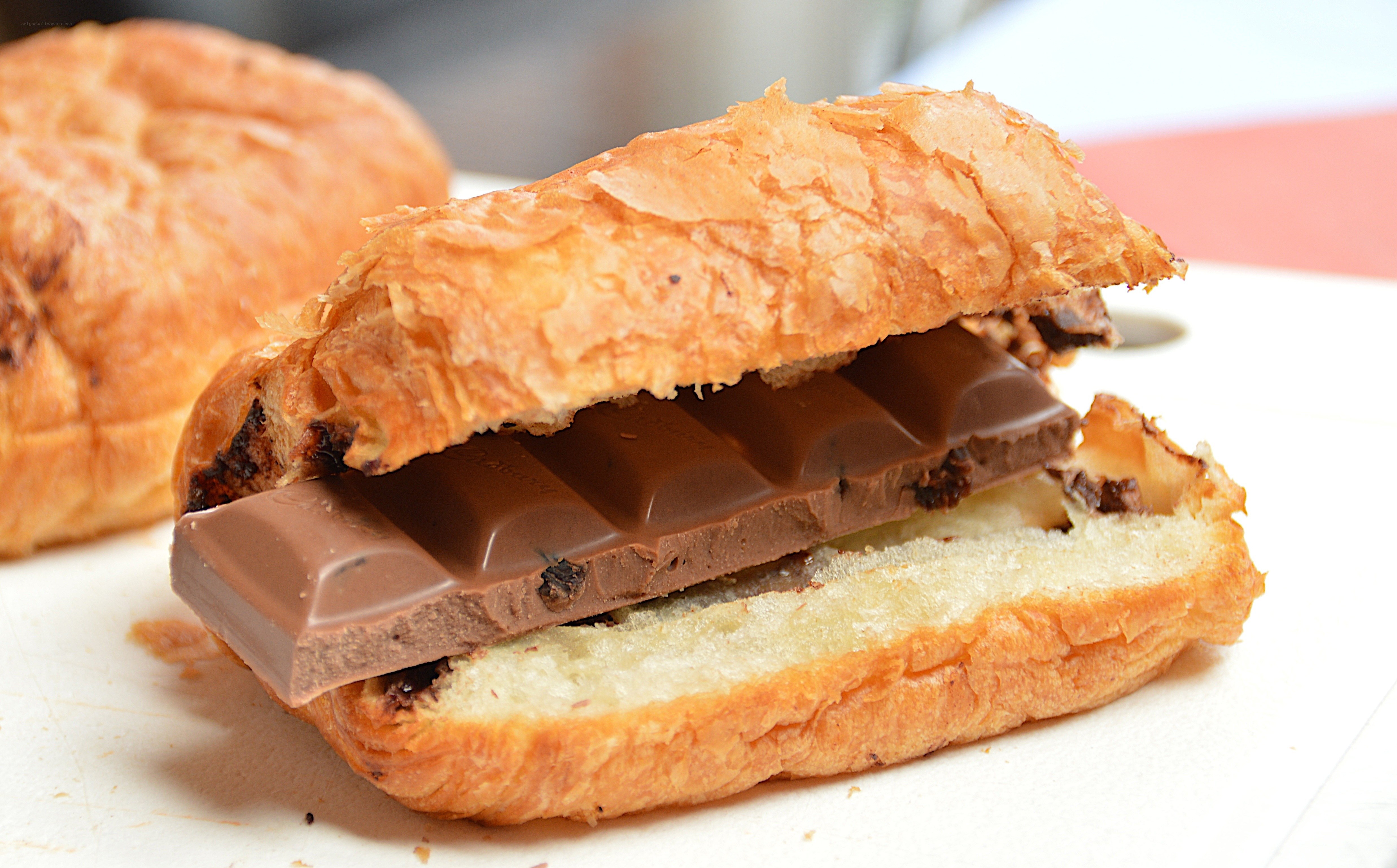 chocolate croissant sandwich