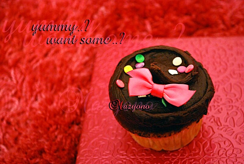 Chocolate Cupcake with Bow