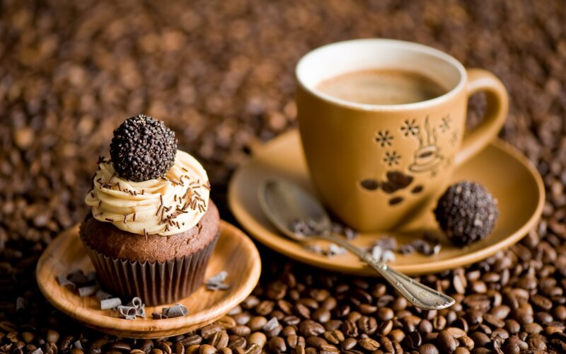 Chocolate Cupcake with Coffee