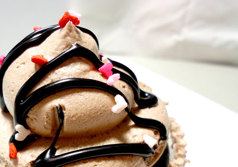 Chocolate Cupcake with Frosting — Brown, Sweet