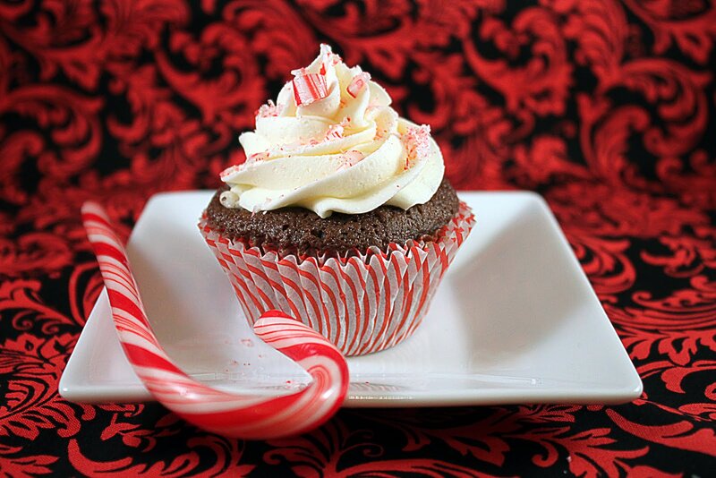Chocolate Cupcake with Frosting — Red