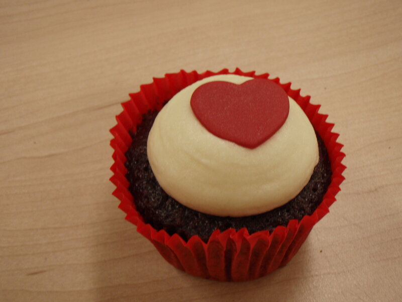 Chocolate Cupcake with Heart