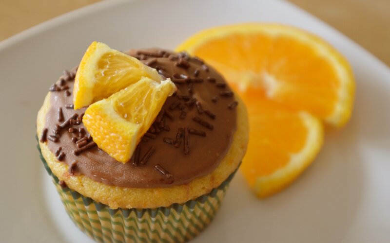 Chocolate Cupcake with Orange
