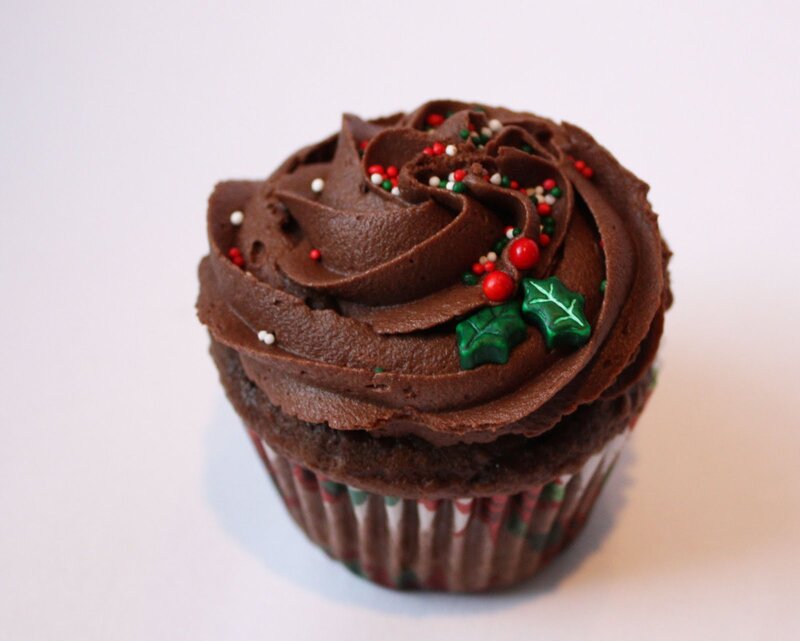 Chocolate Cupcake with Sprinkles — Brown