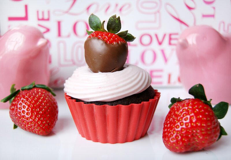 Chocolate Cupcake with Strawberry