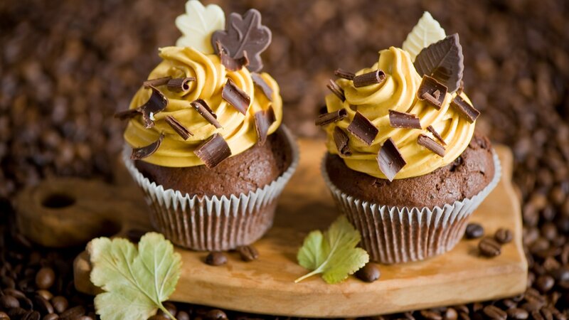 Chocolate Cupcakes — Brown, Appetizing, Autumn