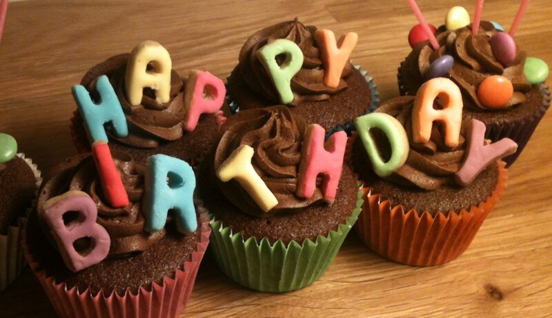 Chocolate Cupcakes — Brown, Festive, Photograph