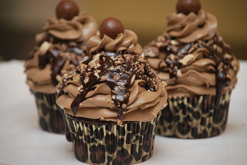 Chocolate Cupcakes — Brown, Indulgent, Photograph, Chocolate Frosting