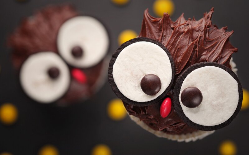 Chocolate Cupcakes — Brown, Playful