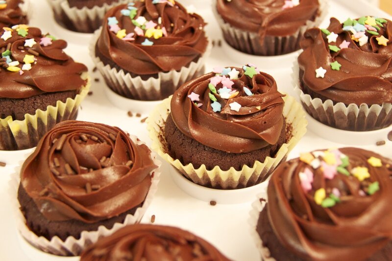 Chocolate Cupcakes — Brown, Sweet, Photograph, Sprinkles