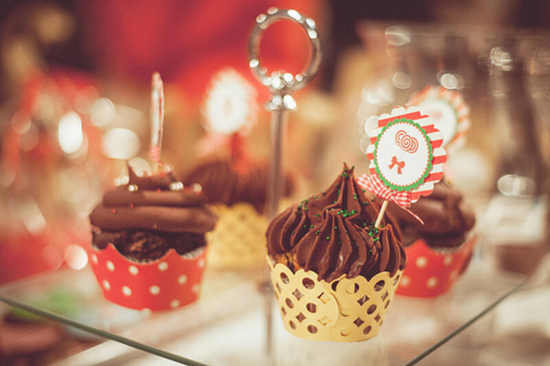 Chocolate Cupcakes on Display