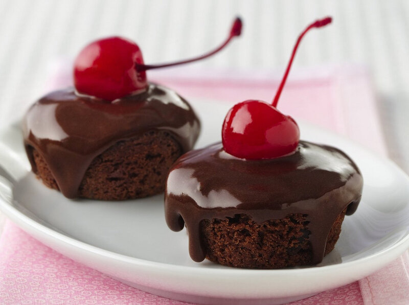 Chocolate Cupcakes with Cherries