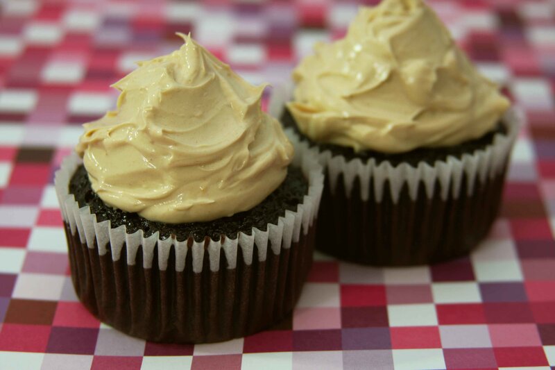 chocolate cupcakes with frosting