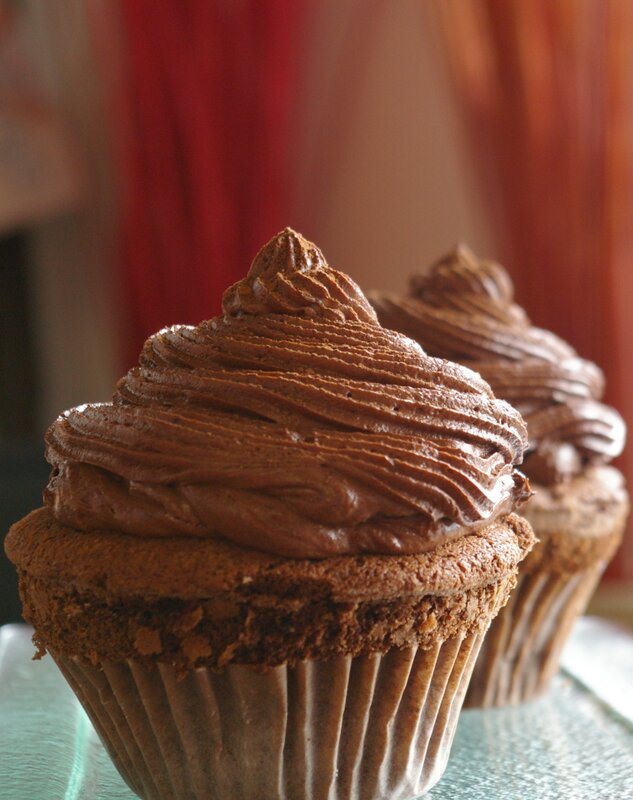 Chocolate cupcakes with frosting