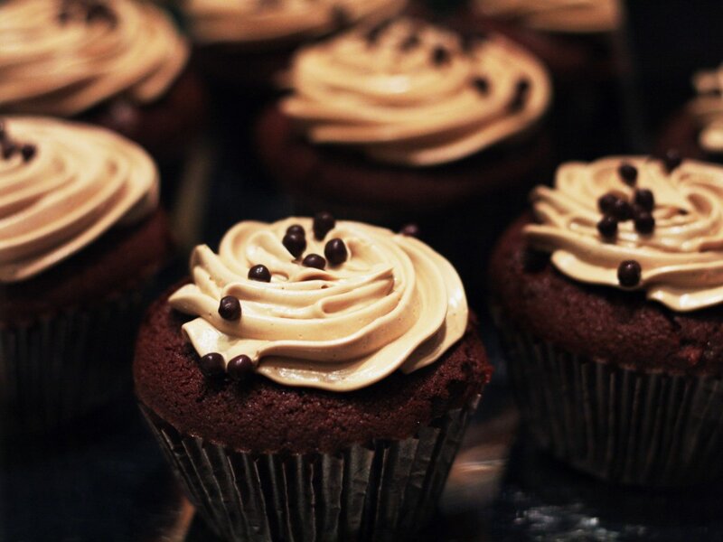 Chocolate Cupcakes with Frosting — Brown, Indoor