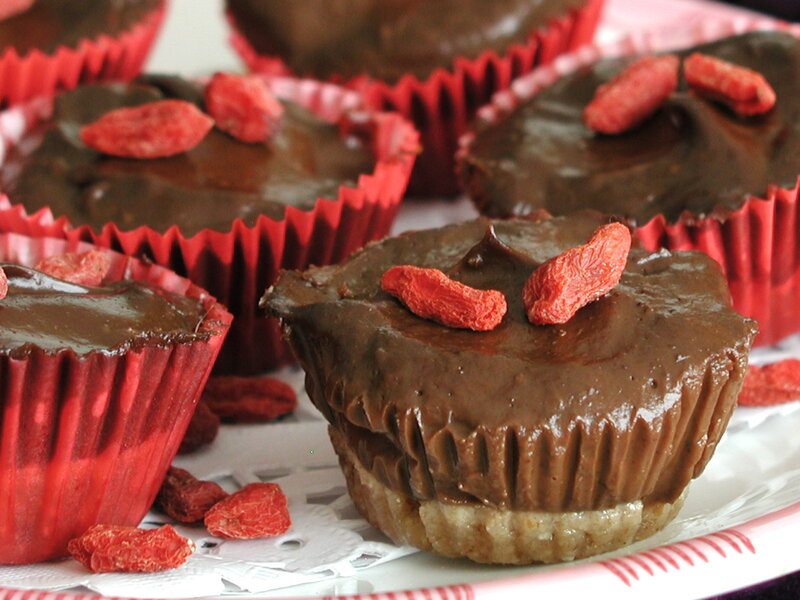 Chocolate Cupcakes with Goji Berries