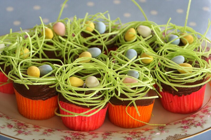 Chocolate Cupcakes with Nests