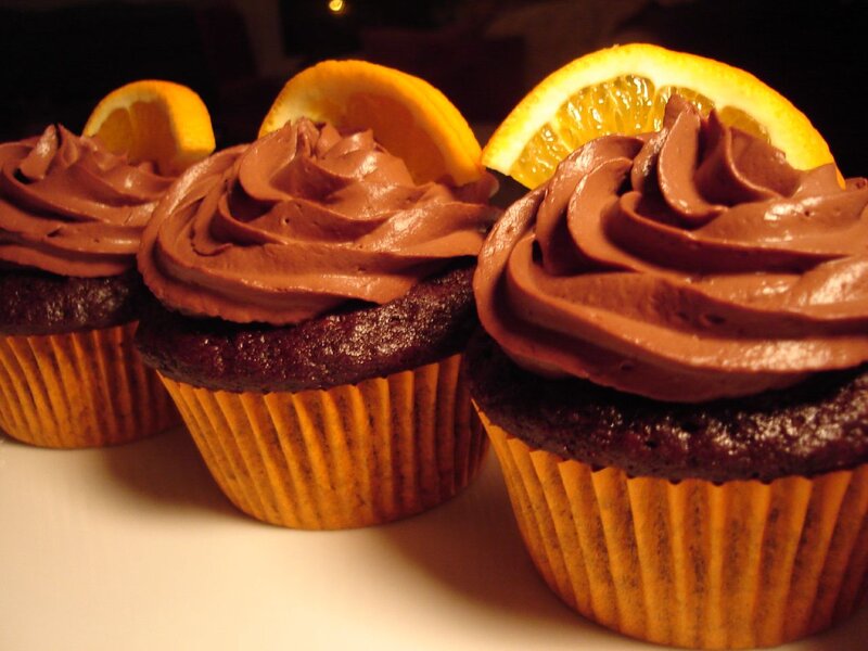Chocolate Cupcakes with Orange