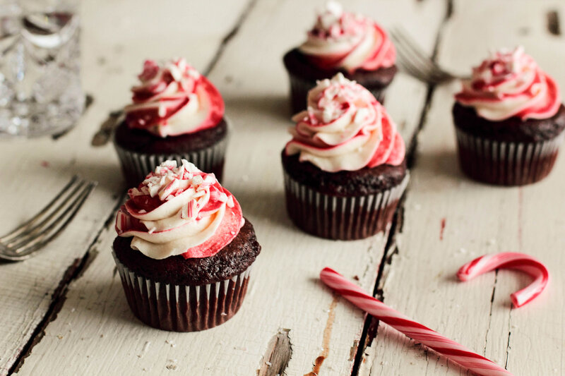 Chocolate Cupcakes with Peppermint — Brown
