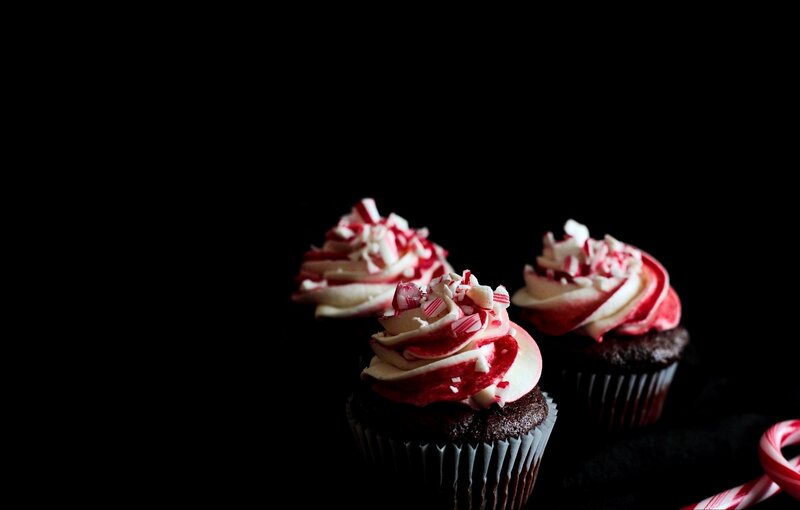 Chocolate Cupcakes with Peppermint