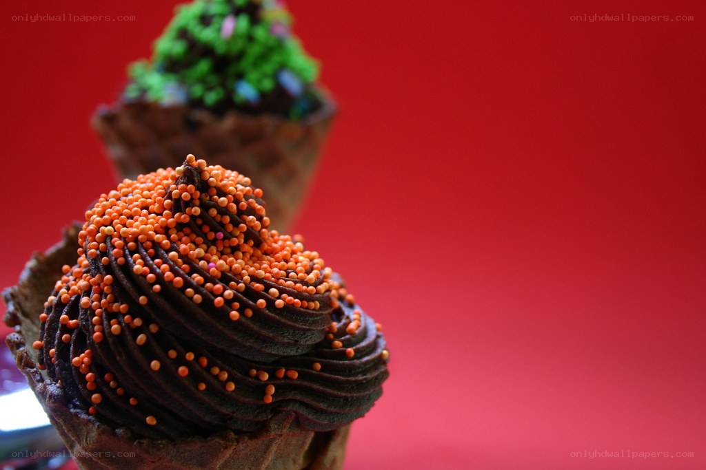 Chocolate cupcakes with sprinkles