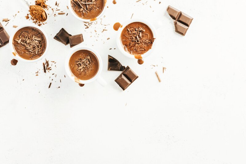 Chocolate Cups on White