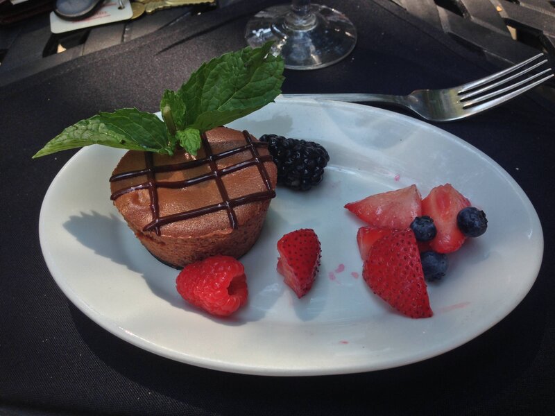 Chocolate Dessert with Berries — White