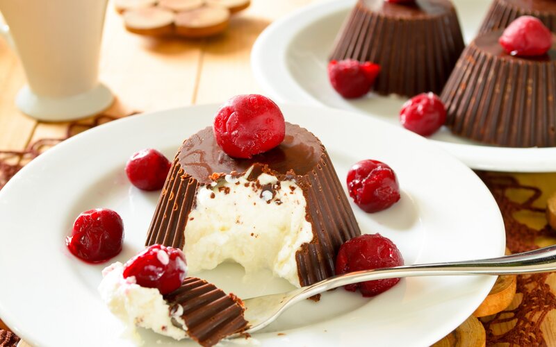 Chocolate Dessert with Cherries