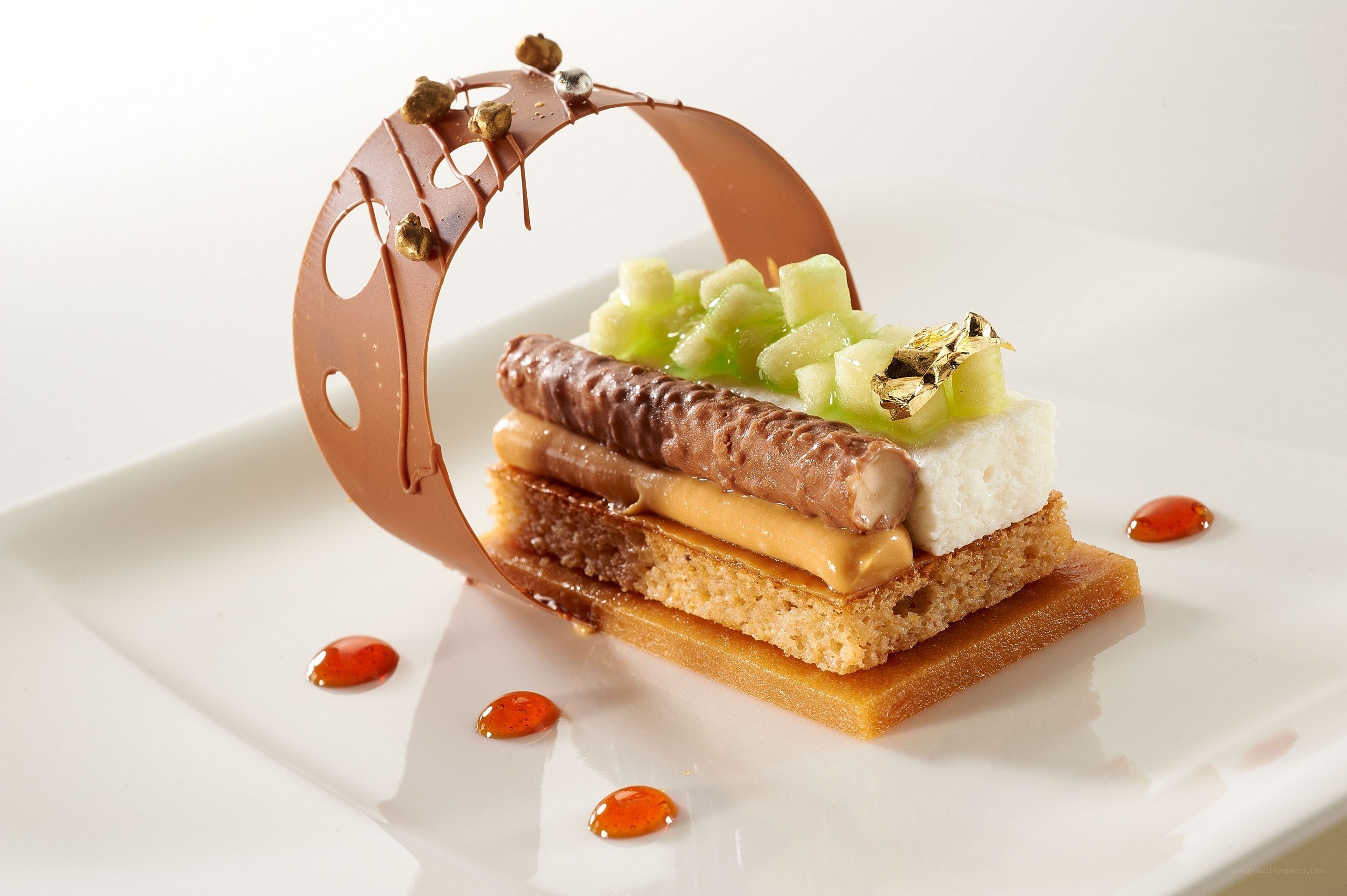 chocolate dessert with fruit