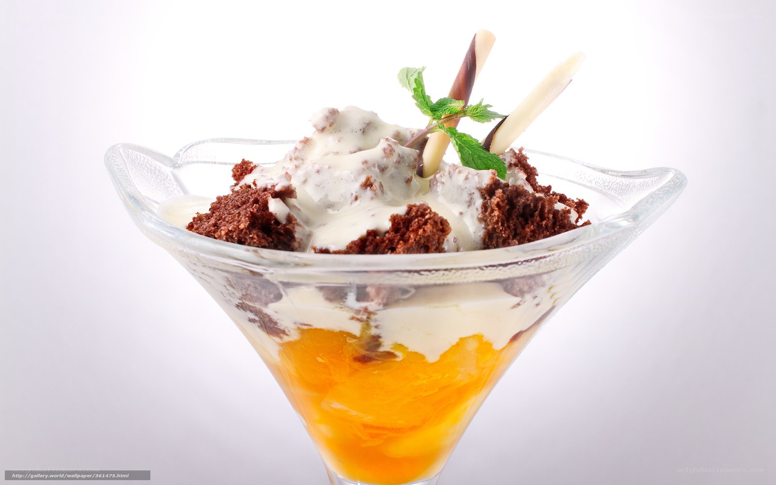 chocolate dessert with ice cream