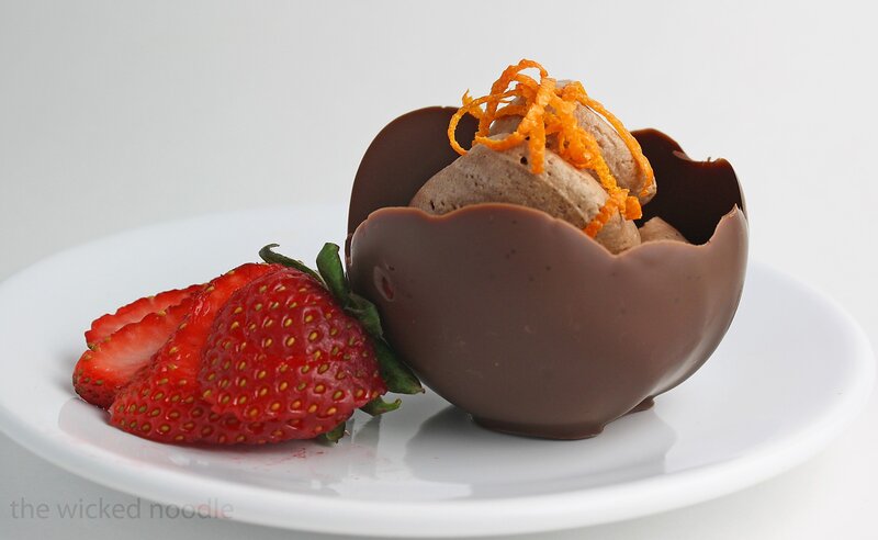 chocolate dessert with strawberries
