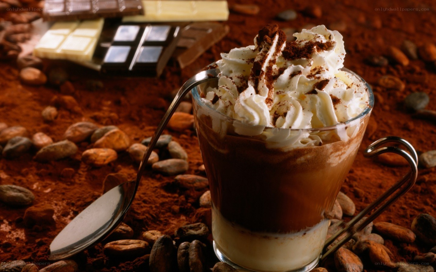 chocolate dessert with whipped cream