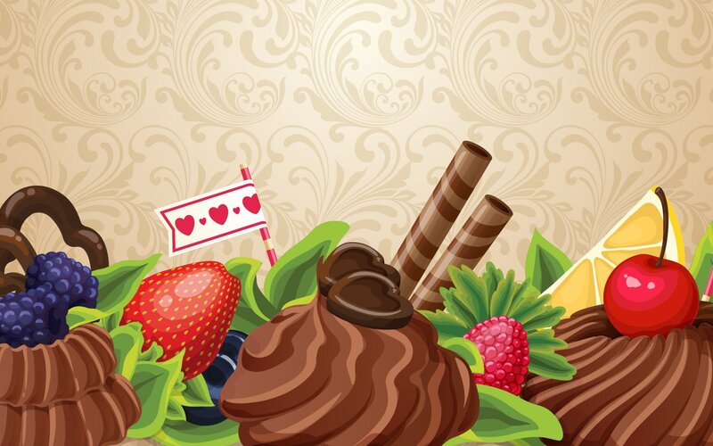 Chocolate Desserts with Fruit