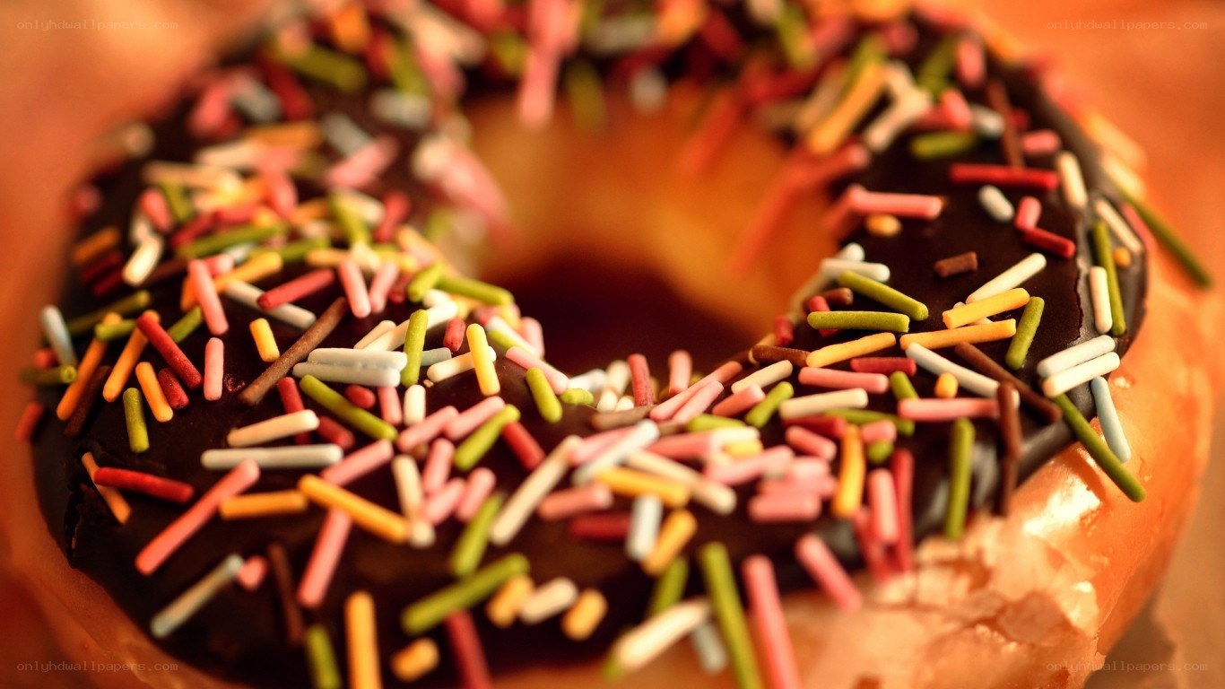 chocolate donut with sprinkles