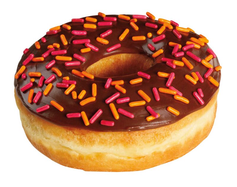 Chocolate Donut with Sprinkles — Brown, Neutral
