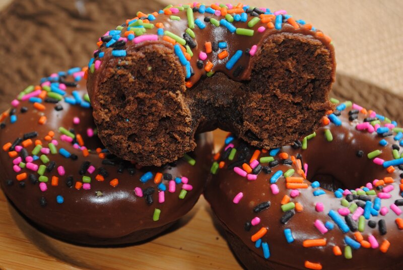 Chocolate Donuts with Sprinkles — Brown