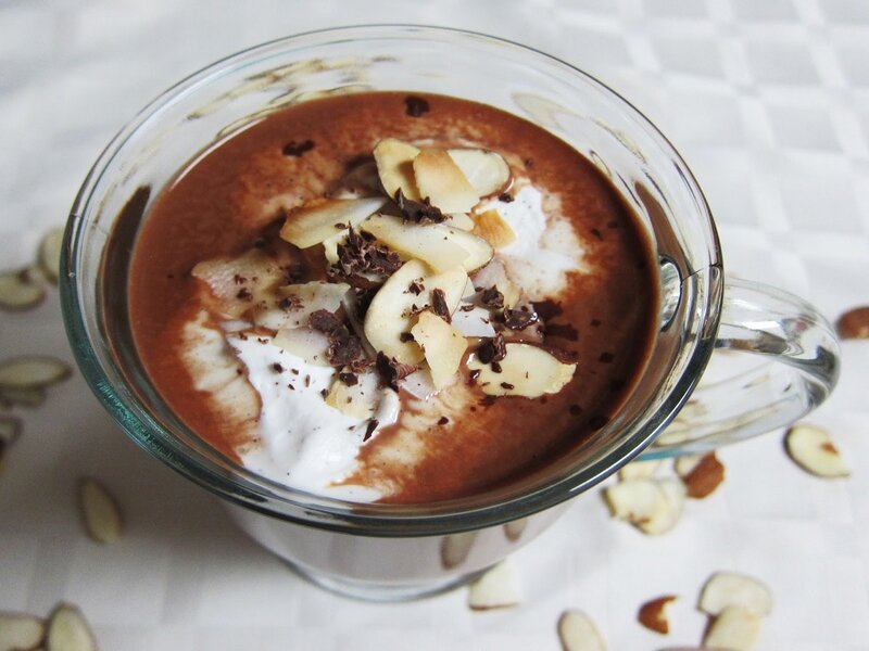 Chocolate Drink in Glass Mug