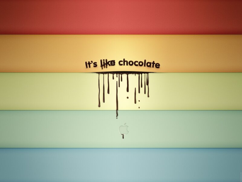 Chocolate-dripping Apple logo