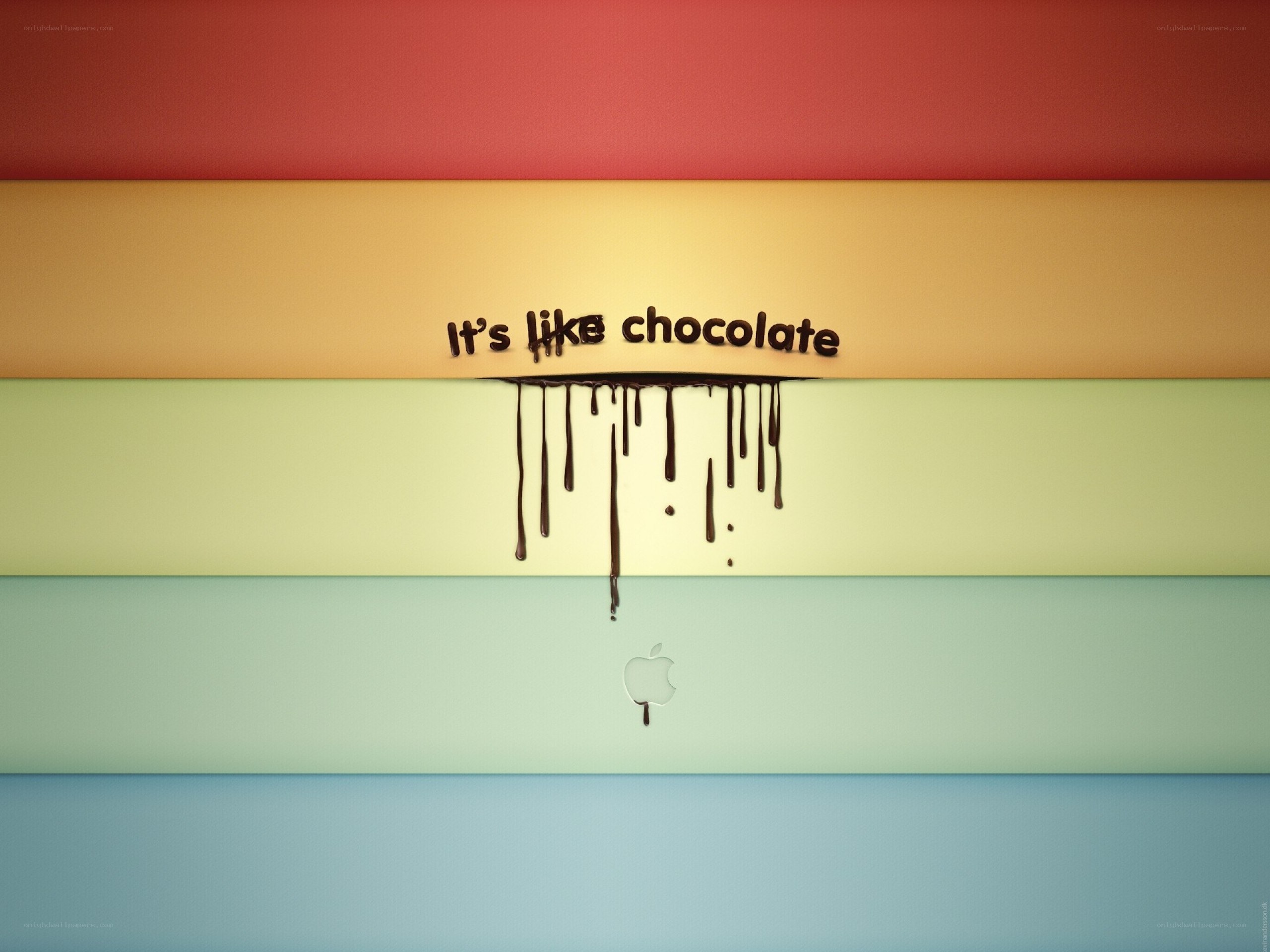 Chocolate-dripping Apple logo