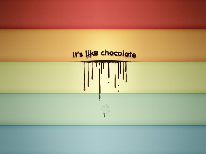 Chocolate Dripping on Laptop — Red