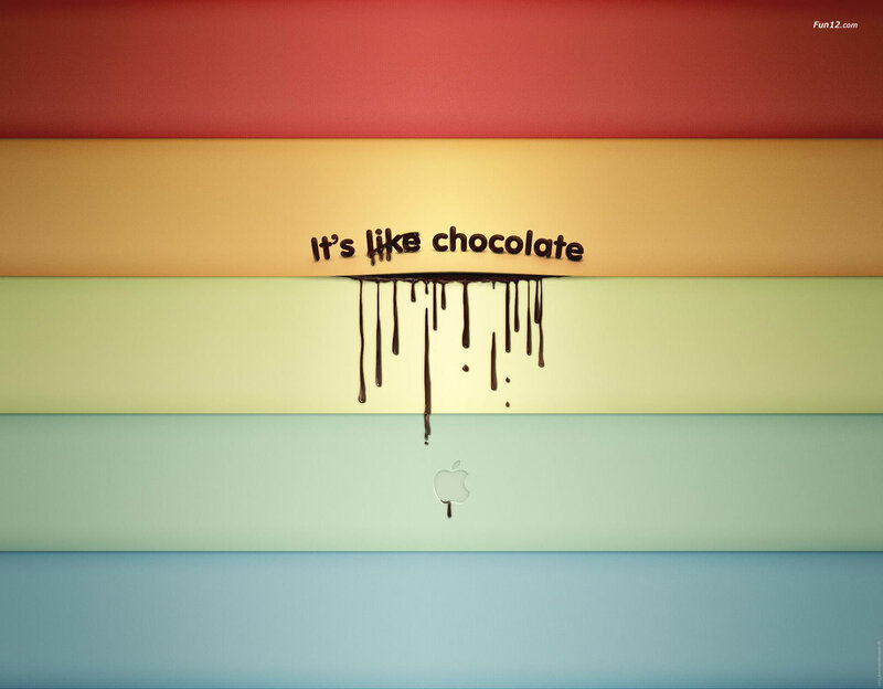 Chocolate dripping on rainbow stripes