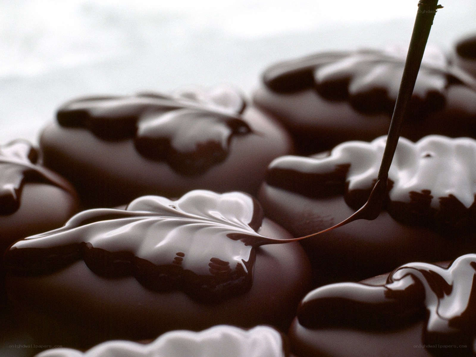 chocolate drizzling over treats