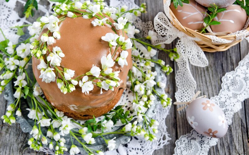 Chocolate Easter Cake — Brown