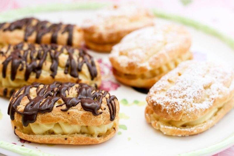 Chocolate Eclairs and Cream Puffs