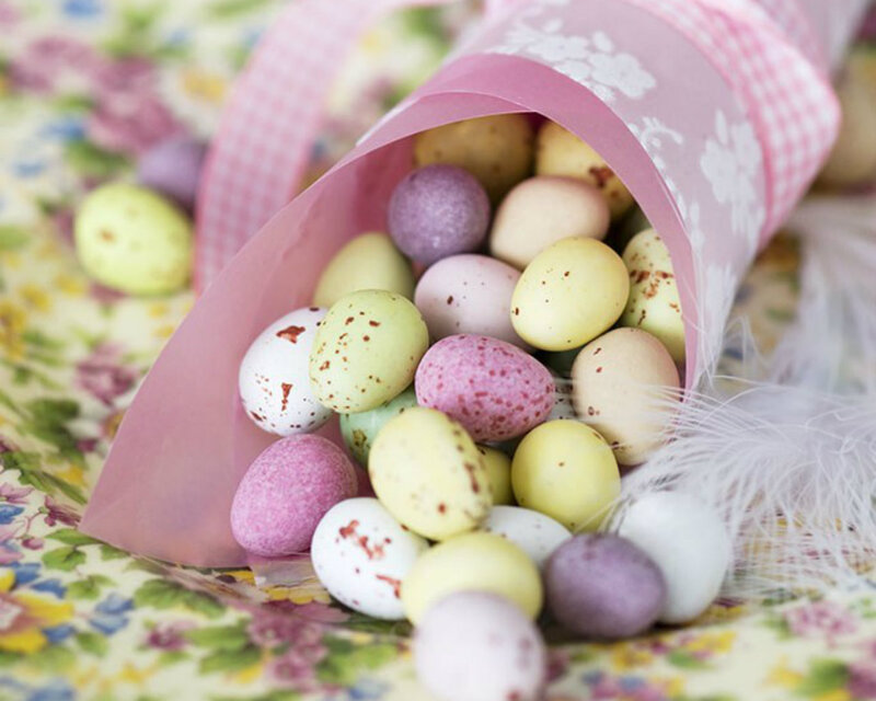 Chocolate Eggs in Cone