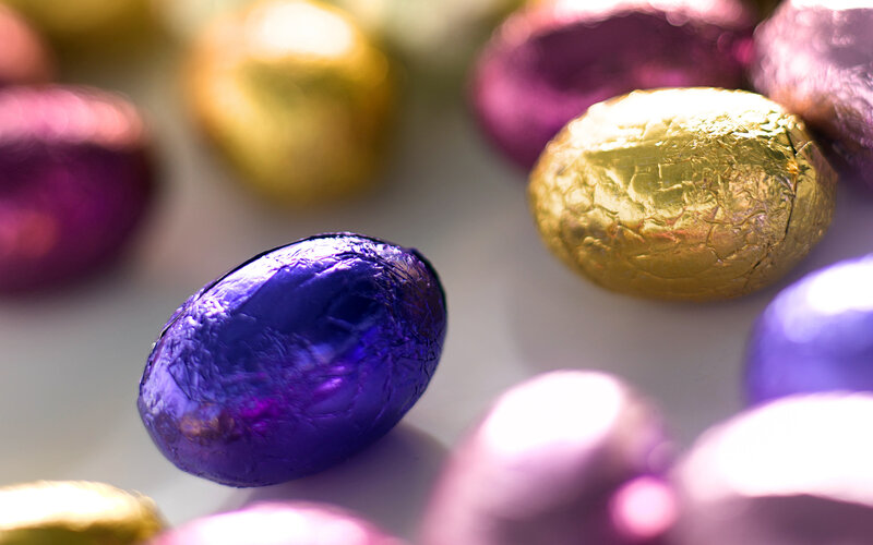 Chocolate Eggs in Foil