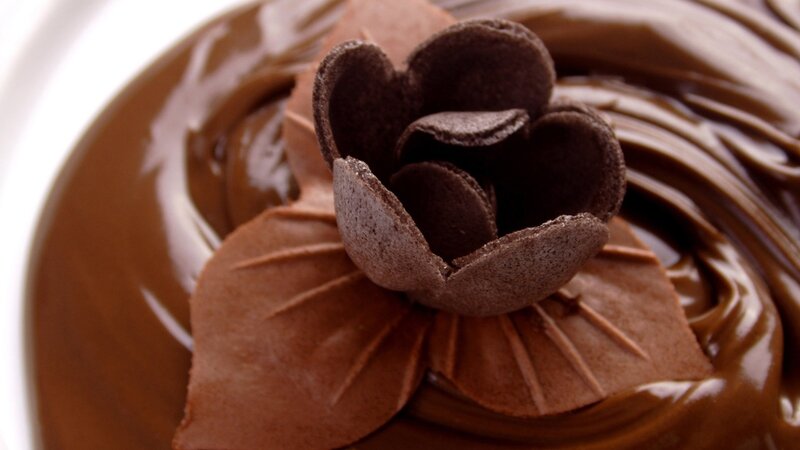 chocolate flower dessert